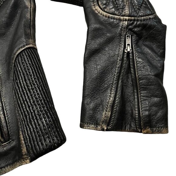 Custom Bilt Leather Motorcycle Jacket Padded with Liner Brown Size S - M * - Picture 2 of 16